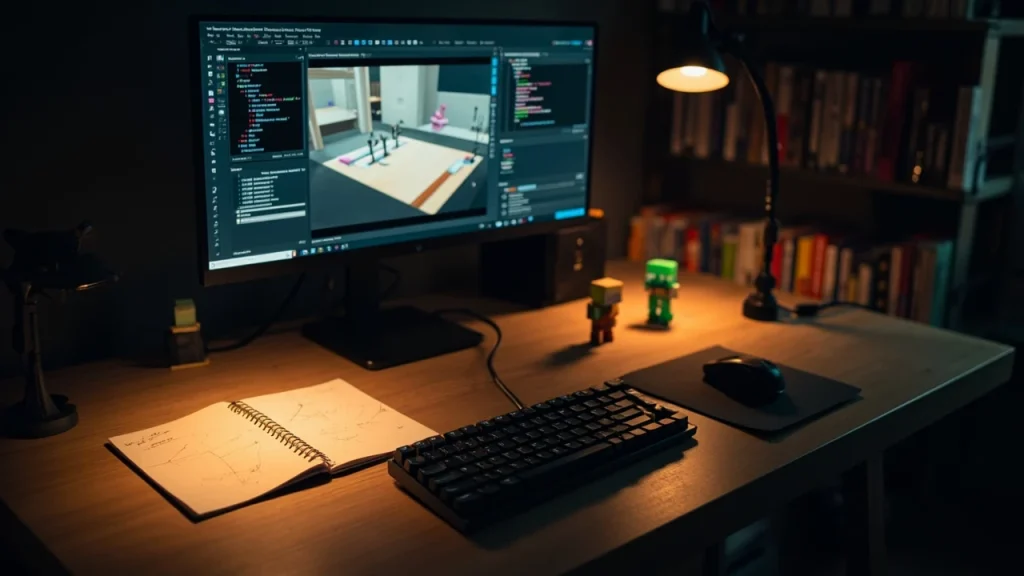 Code for hunty zombie project open in a Roblox Studio editor
