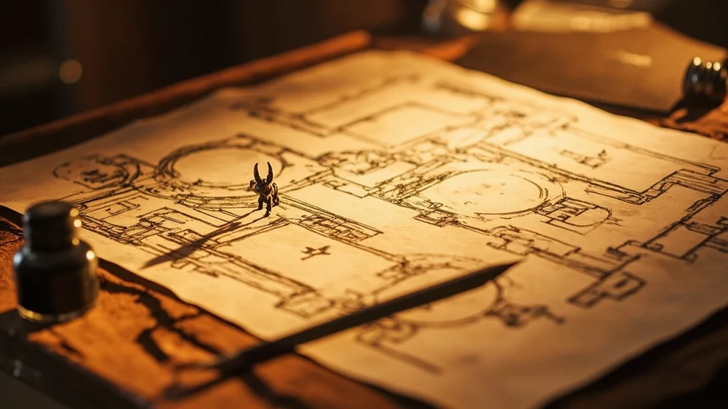 Blasted Steps map with sandy corridors and arena markers from Hollow Knight: Silksong